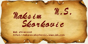 Maksim Skorković vizit kartica